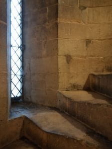 A medieval stairwell in Lincoln cathedral.
